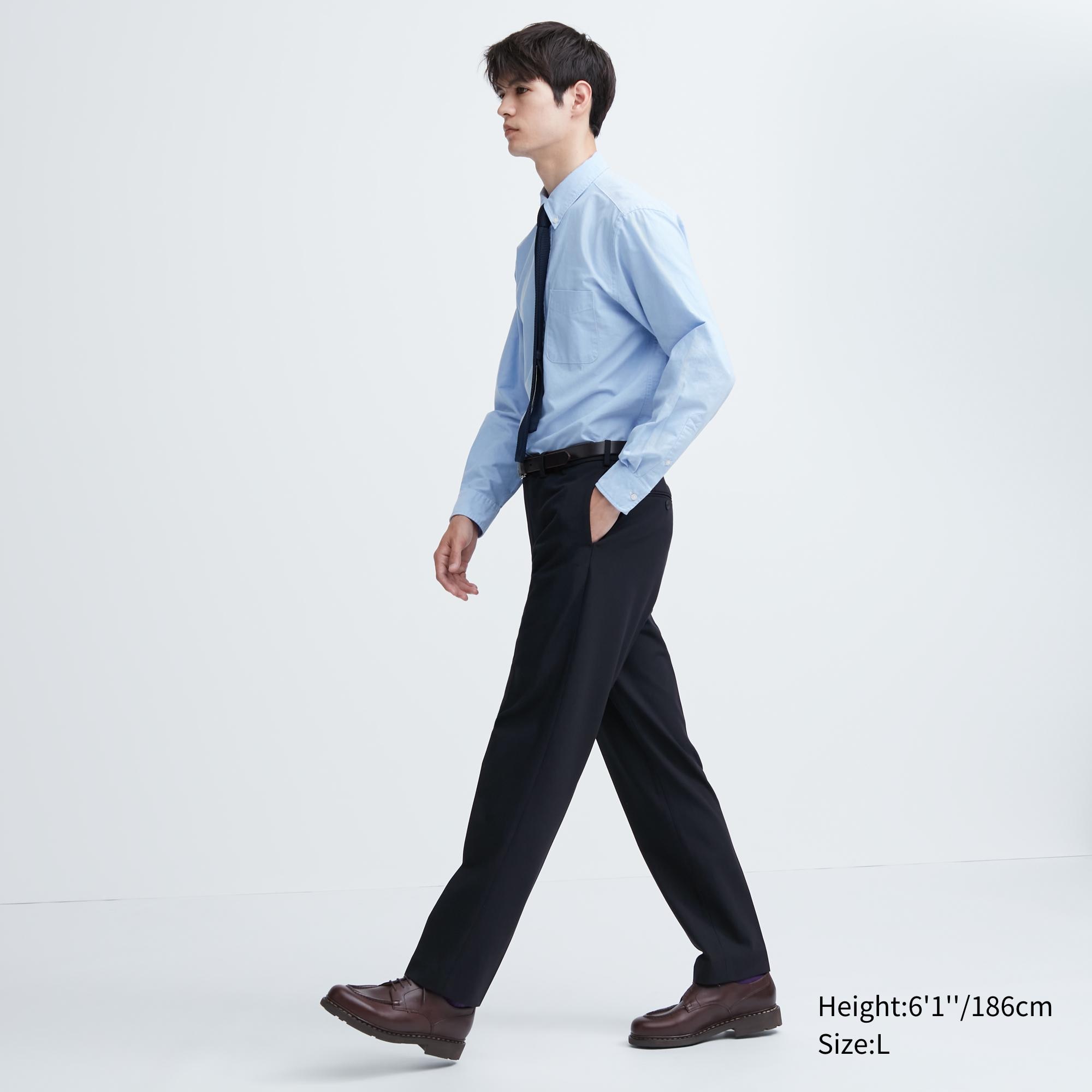 Smart Wool-Like Ankle Length Trousers (Long) | UNIQLO UK