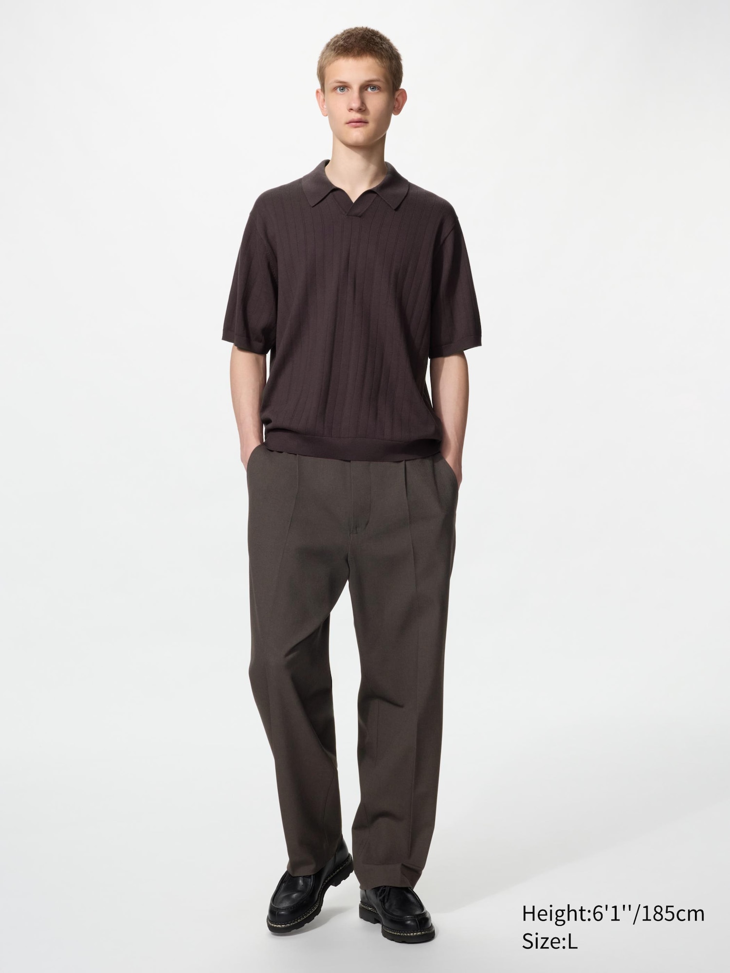 Men's Pleated Wide Trousers | UNIQLO RO