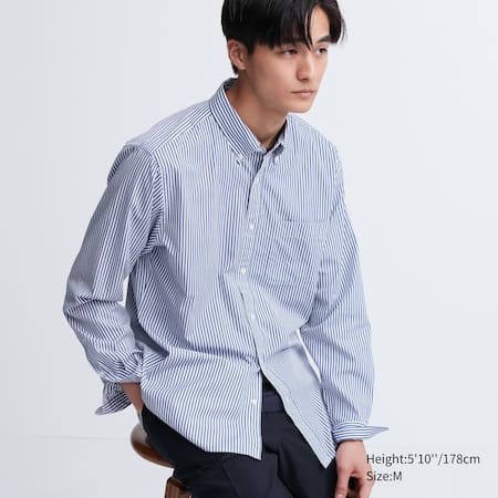 Extra Fine Broadcloth Regular Fit Striped Shirt (Button-Down Collar)
