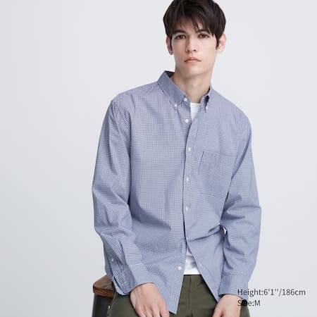 Extra Fine Broadcloth Regular Fit Checked Shirt (Button-Down Collar)