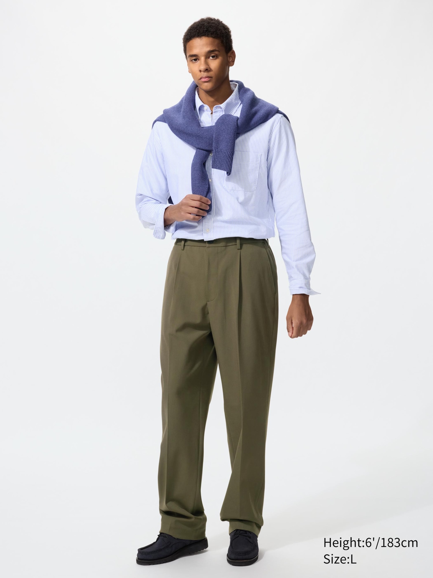 Pileli Geniş Kesim Pantolon (Uzun Boy)
