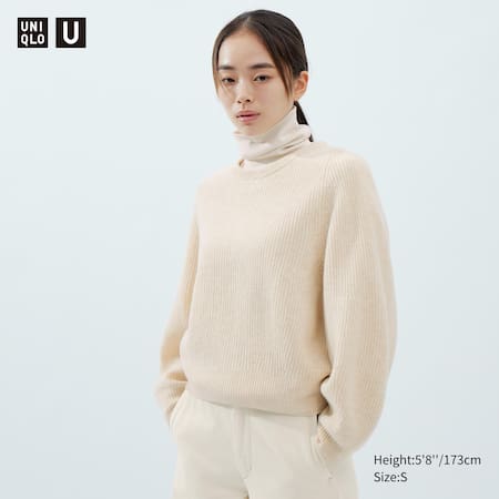 Uniqlo U Oversized Premium Lammwolle Pullover
