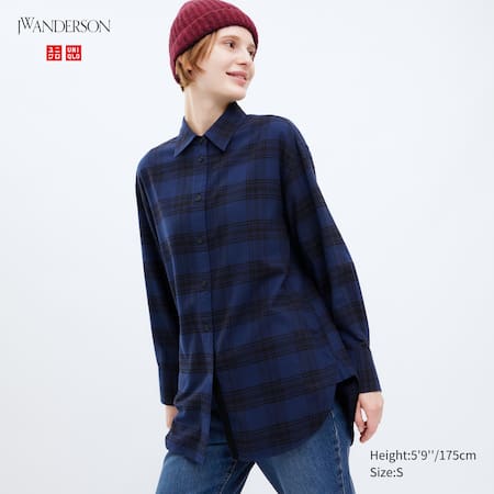 Flannel Checked Longline Shirt