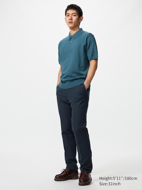 Uniqlo - Pantalon Airsense (Effet Coton) - Bleu Marine - 36Inch