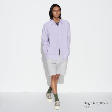 Linen Blend Striped Shorts | UNIQLO GB