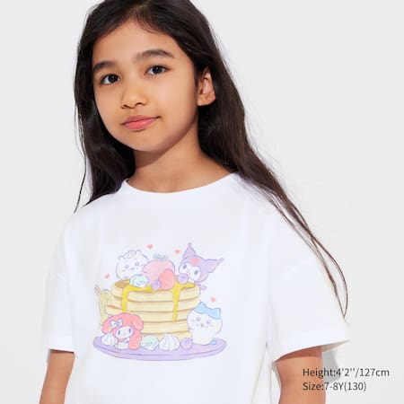 Kinder Chiikawa x Sanrio UT Bedrucktes T-Shirt