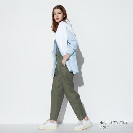 Linen Cotton Blend Tapered Trousers | UNIQLO EU