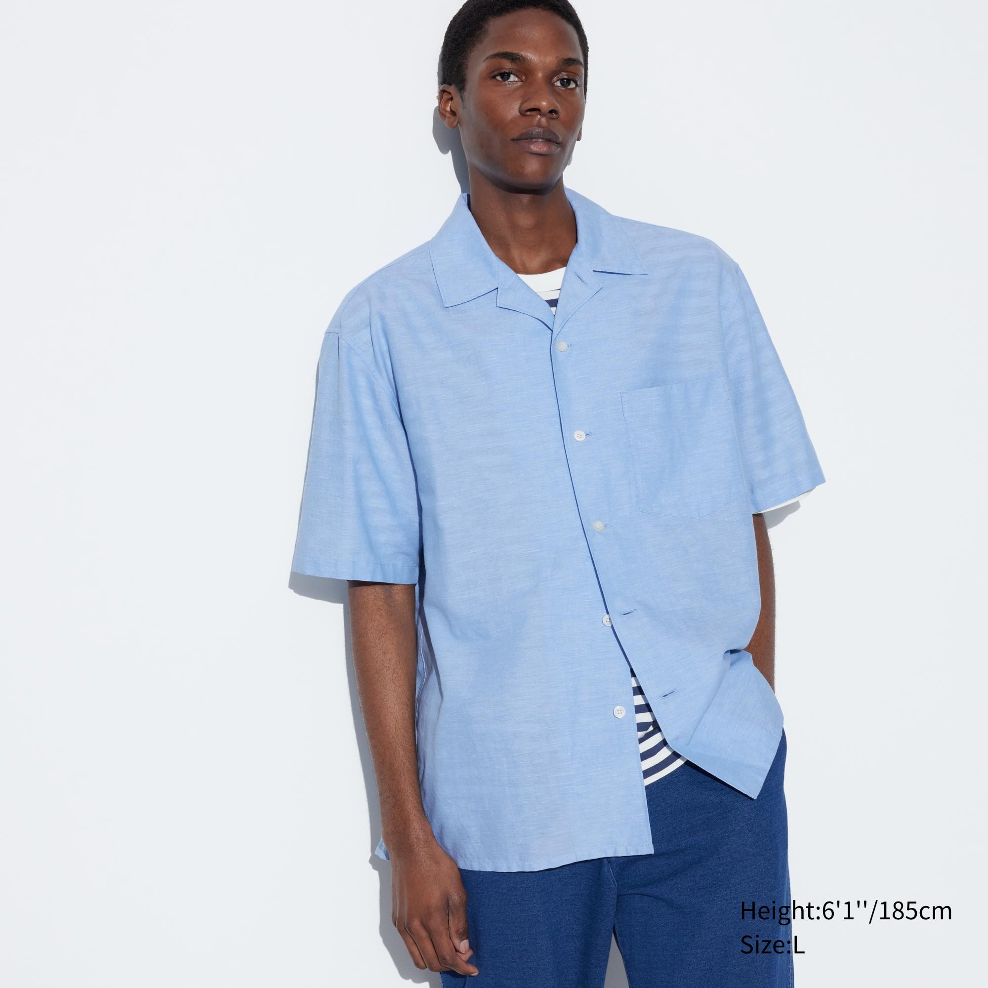 Uniqlo short sale sleeve oxford