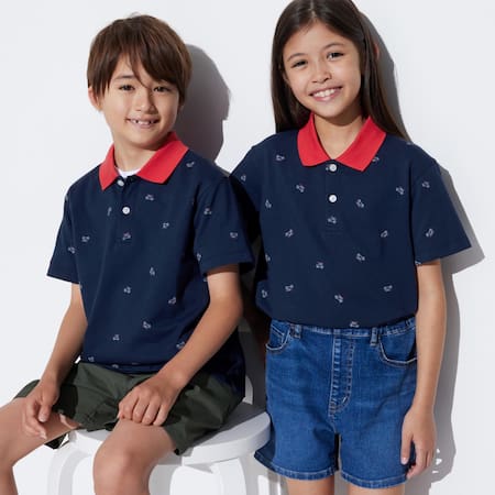 Kids DRY Piqué Printed Polo Shirt