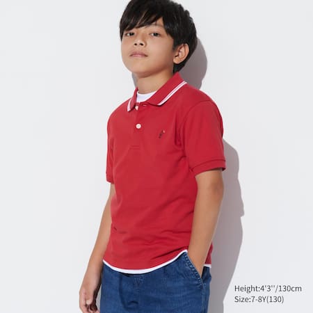 Kids DRY Piqué Embroidered Polo Shirt