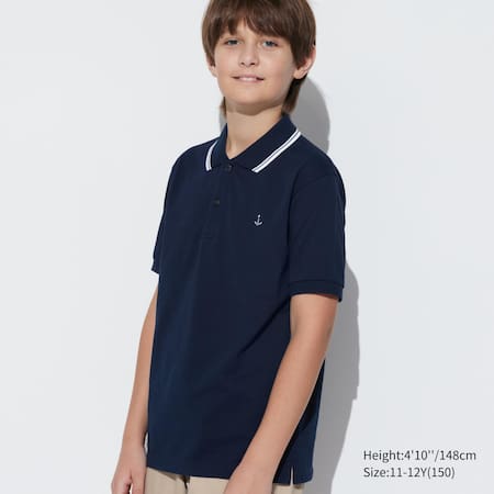 Kids DRY Piqué Embroidered Polo Shirt