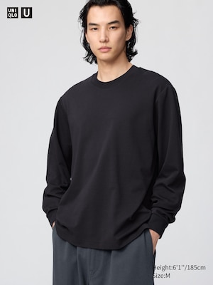 AIRism Cotton Crew Neck T-Shirt (Long Sleeve)