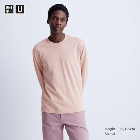AIRism Cotton Oversized Crew Neck Long Sleeved T-Shirt