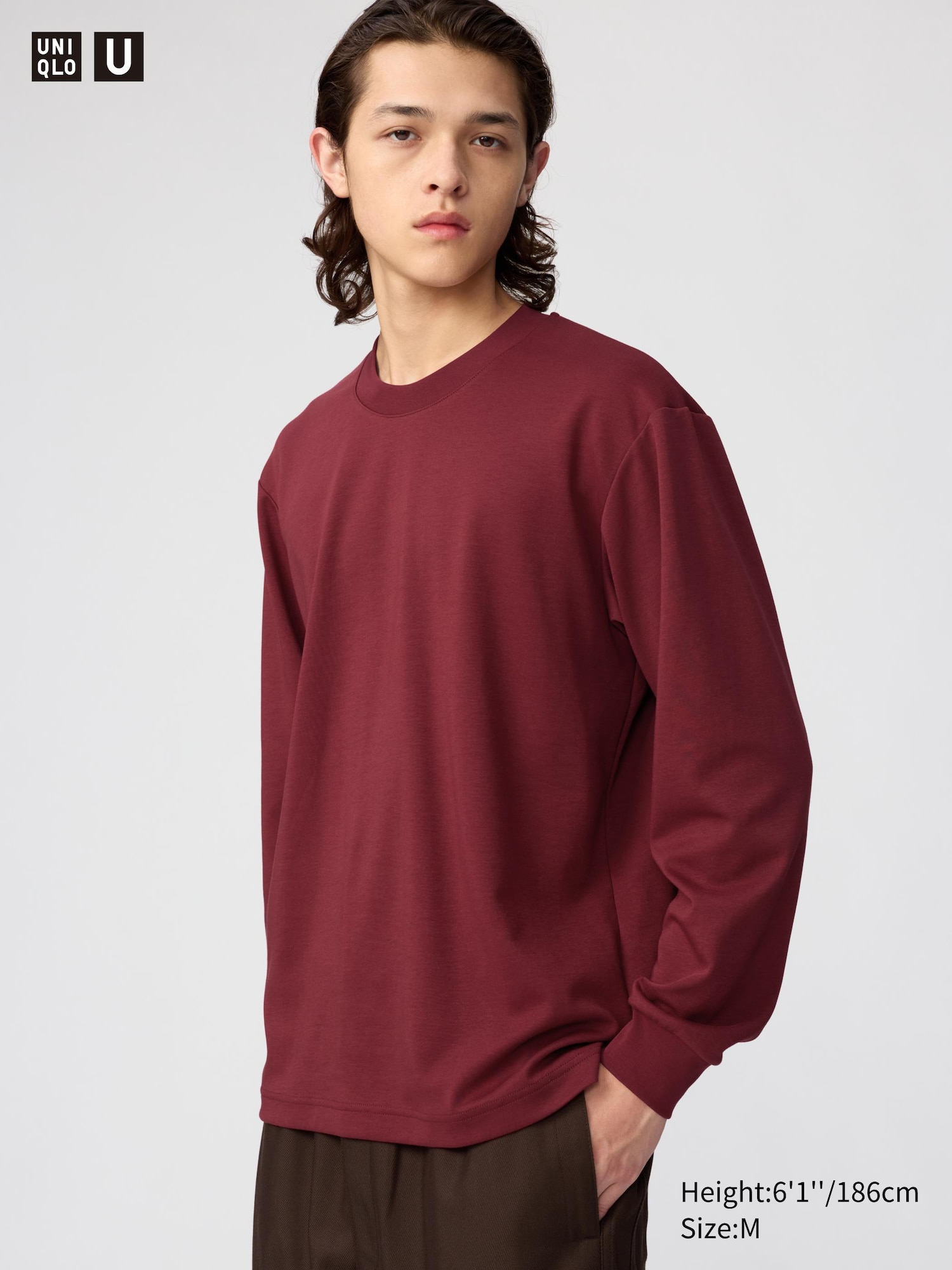 AIRism Cotton Crew Neck T-Shirt (Long Sleeve)