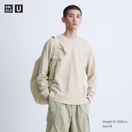 Shop looks for「U AIRism Cotton Oversized Crew Neck Half-Sleeve T-Shirt、UV  Protection Cap (Twill)」