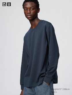 AIRism Cotton Crew Neck T-Shirt (Long Sleeve)