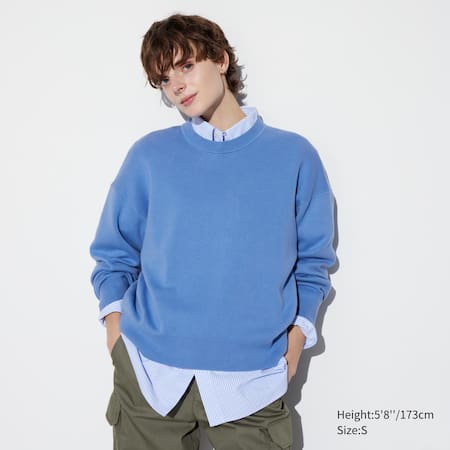 Smooth Cotton Relaxed Fit Crew Neck Jumper