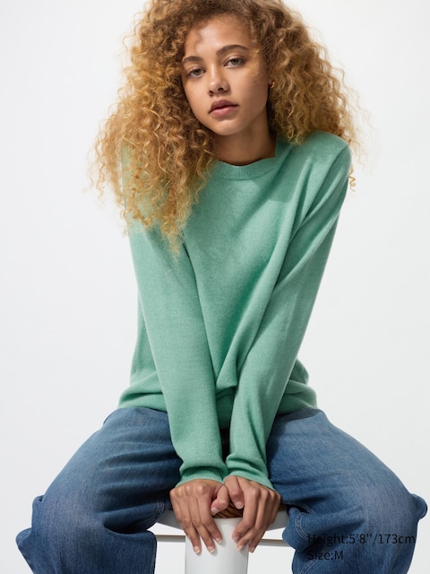 Uniqlo - Pull 100% Cachemire - Vert - M