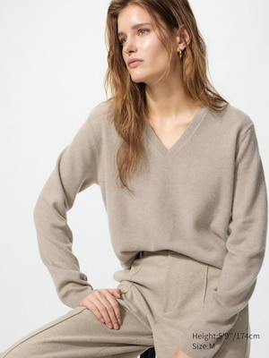100% Cashmere V Neck Jumper