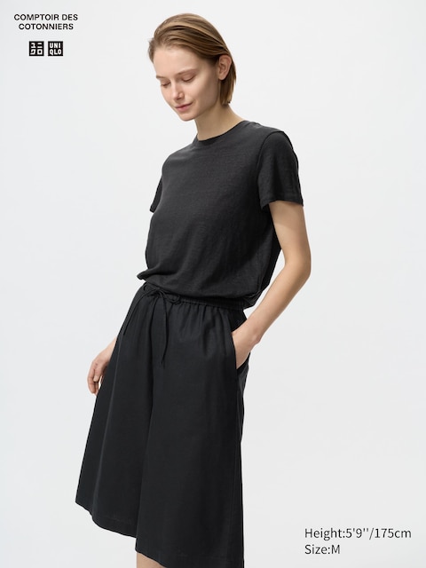 Uniqlo - T-Shirt 100% Lin - Noir - Xxl