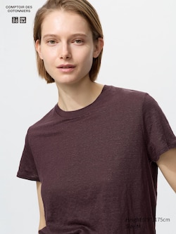 100% Linen Crew Neck T-Shirt