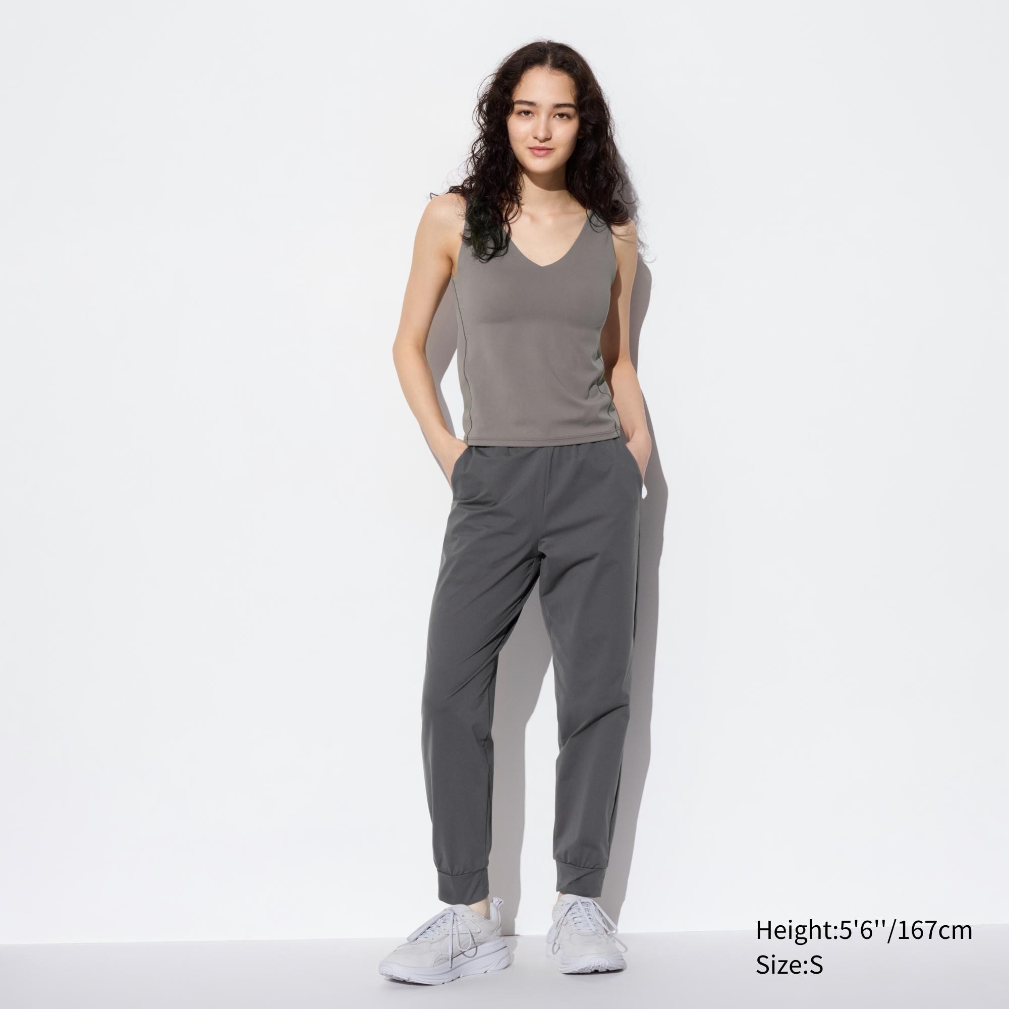 ANN2524: uniqlo women L size jogger/ uniqlo light grey jogger pants
