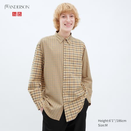Flannel Checked Regular Fit Shirt (Button-Down Collar)