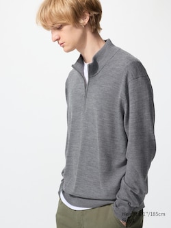 100 % Merinowolle Pullover (Reißverschluss)