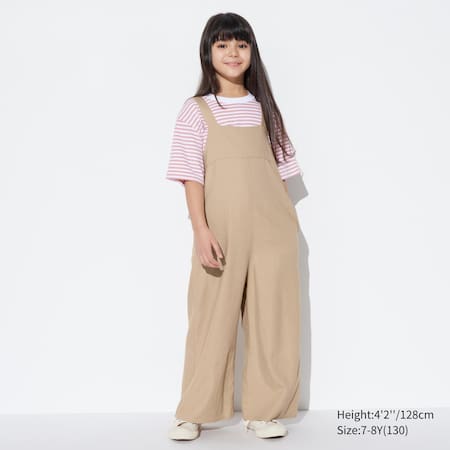 Blue Linen Girls Jumpsuit With Pockets Linen Romper for Kids Kids Linen  Clothing 