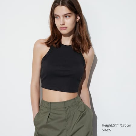 Soft Ribbed Cropped Fit Vest Top