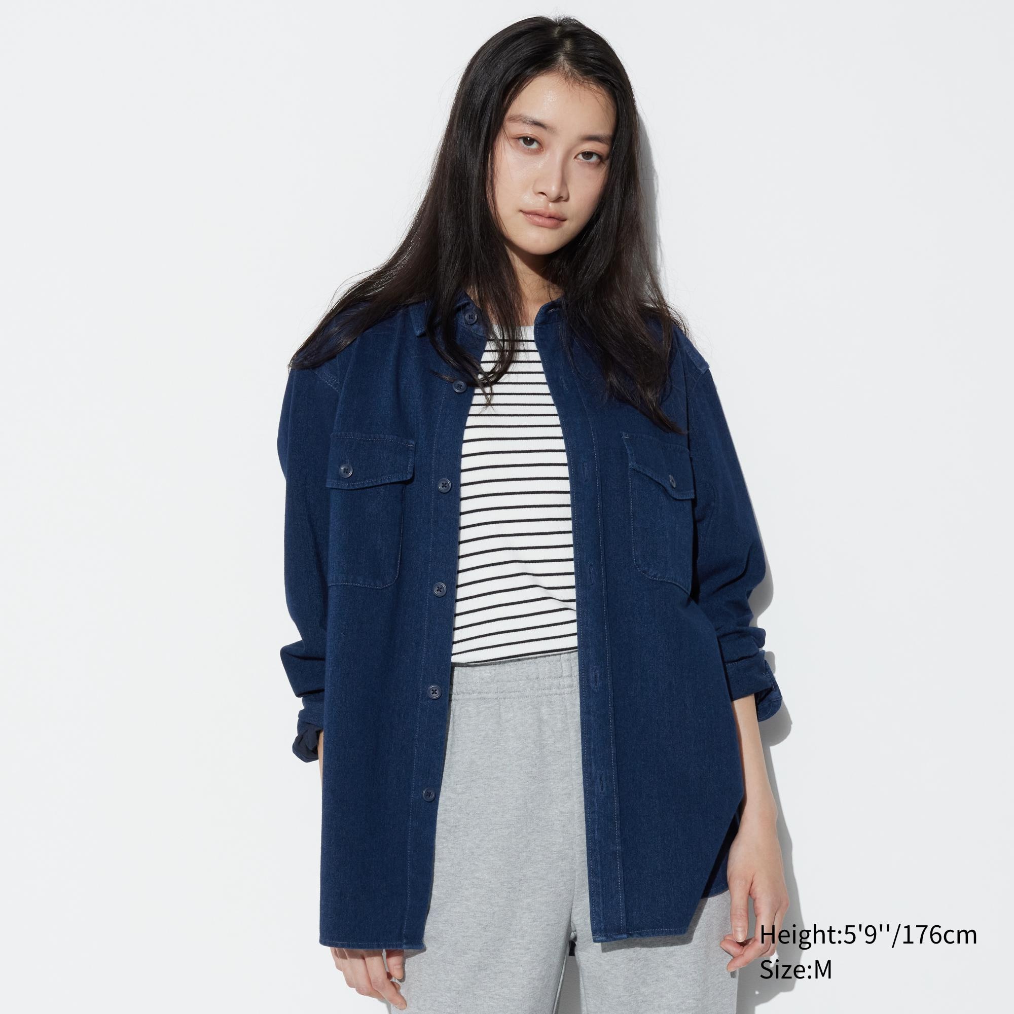 Denim Jersey Overshirt | UNIQLO EU