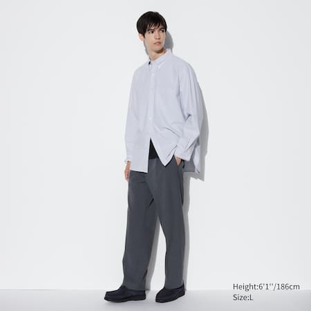 Slim Fit Striped Oxford Shirt (Regular Collar) | UNIQLO EU