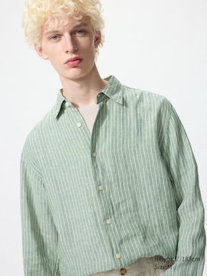 100% Premium Linen Shirt (Stripe)