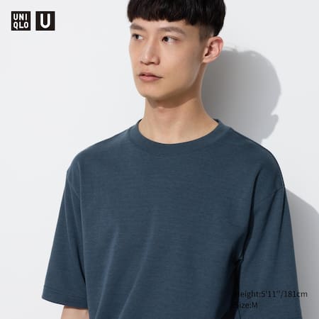 T-Shirt Oversize en Coton Rayé AIRism