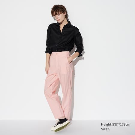 Linen Cotton Tapered Trousers (Long)