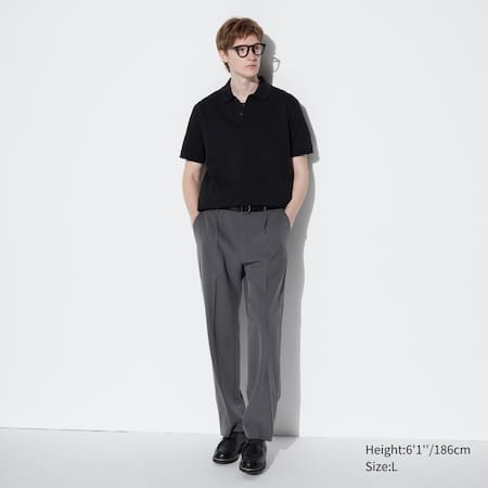 MEN Flannel Stretch Easy Ankle Length Trousers, UNIQLO