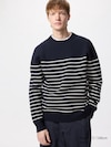 Washable Milano Ribbed Striped Crew Neck Jumper