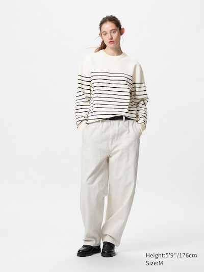 Washable Milano Ribbed Striped Crew Neck Sweater