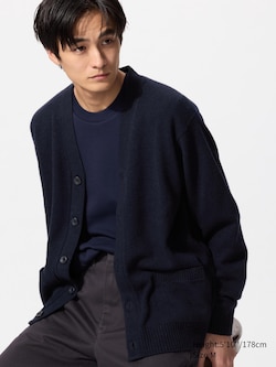 100% Lambswool V Neck Cardigan