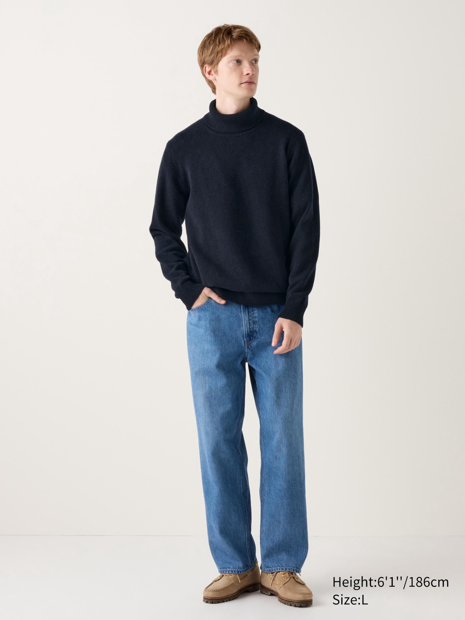 Men s Lambswool Turtleneck Jumper UNIQLO FR