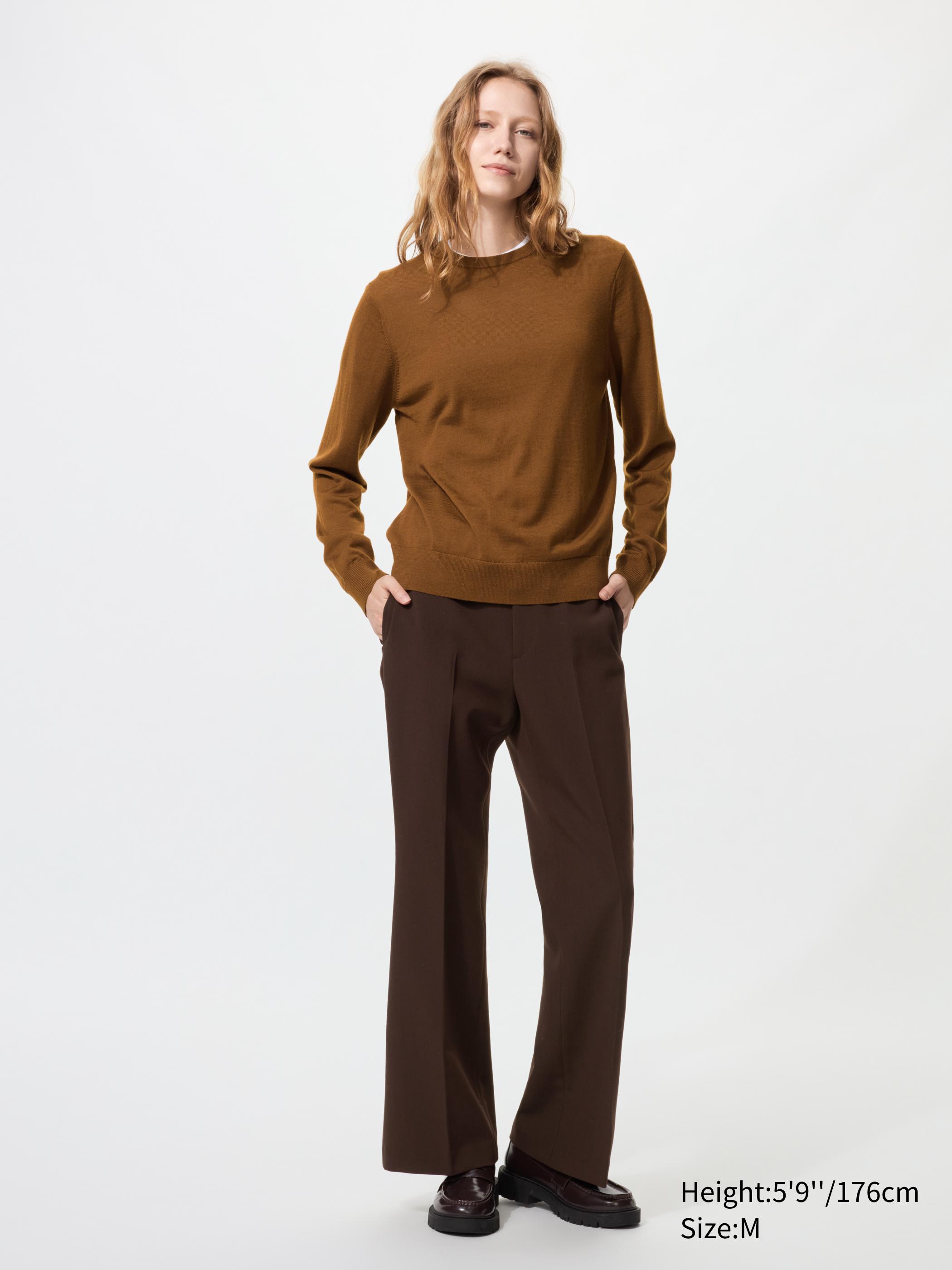 Maglione Due Pezzi In Lana Merino Per Donna – Autunno Inverno 2025 – Girocollo Maniche Lunghe Morbido