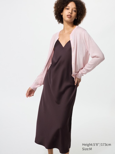 Uniqlo - Cardigan 100% Laine Mérinos - Rose - Xxl