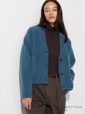 Soufflé Yarn Strickjacke ( V-Ausschnitt, kurz)