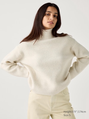 Soufflé Yarn Strickpullover (hoher Kragen)