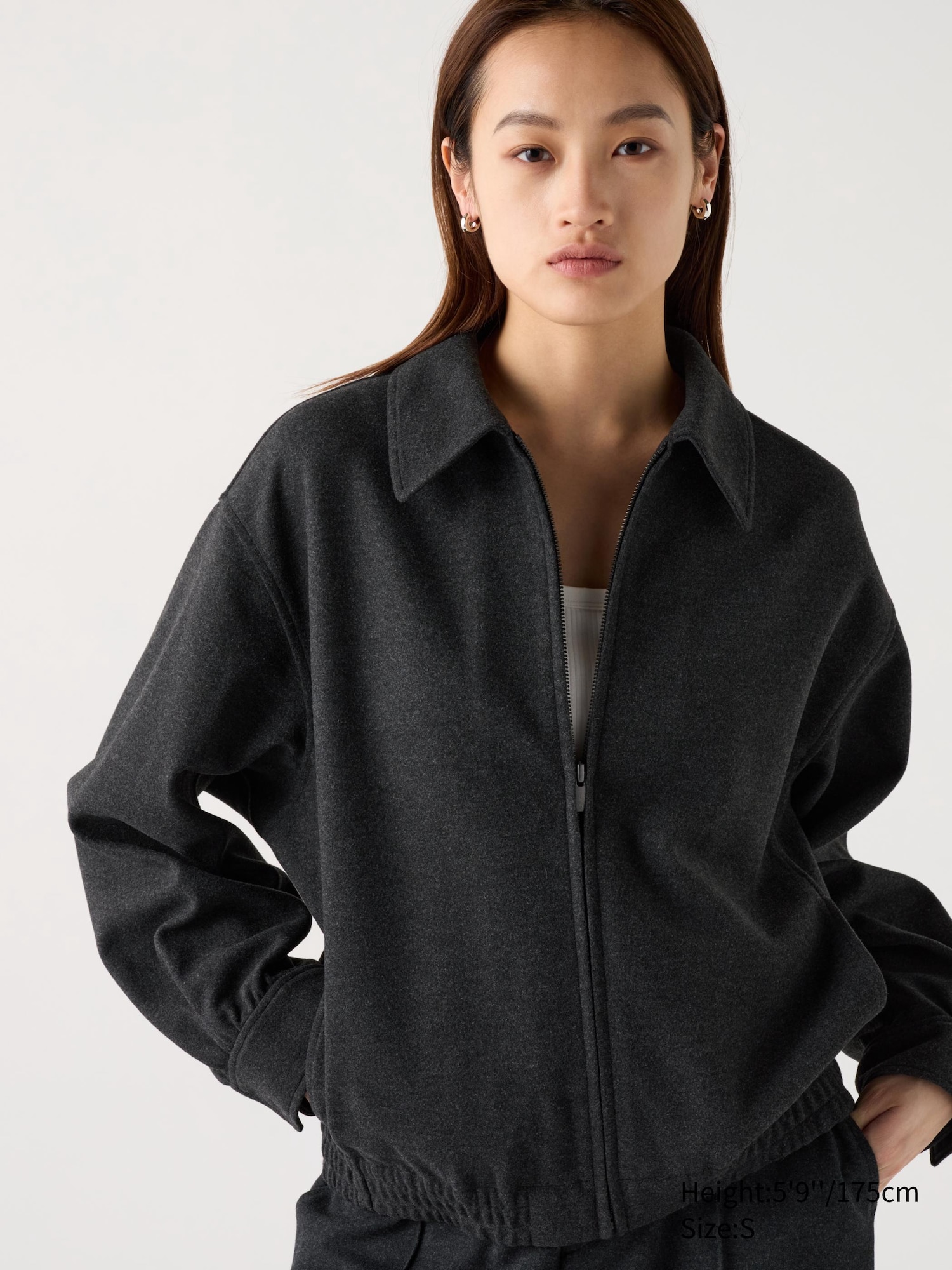 Women s Brushed Jersey Oversized Blouson UNIQLO SI