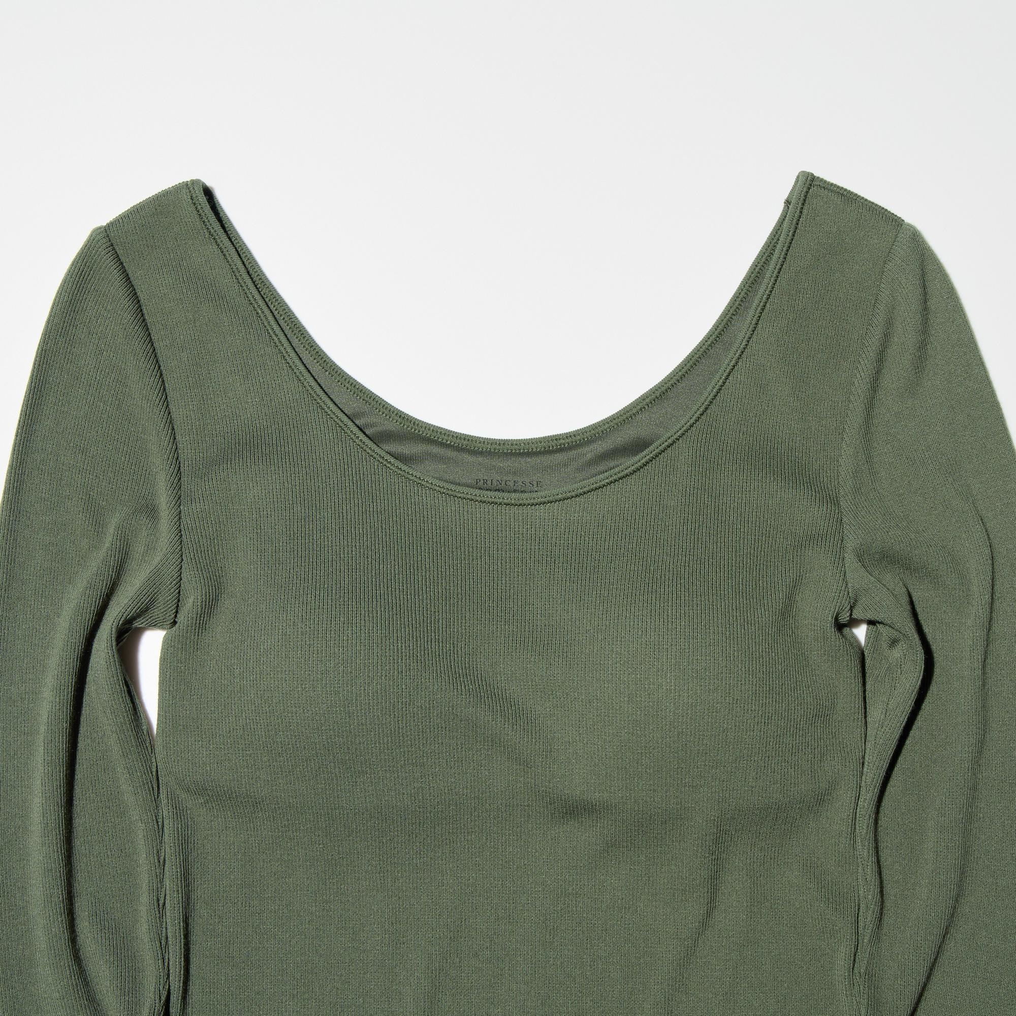 Haut Femme Avec Soutien-Gorge Intégré - T-Shirt Manches Longues Confortable Col Rond