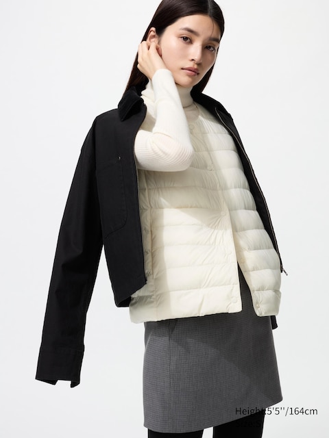 Uniqlo - Puffertech Chaleco Compacto - Blanco Oscuro - Xl Blanco Hueso Mujer