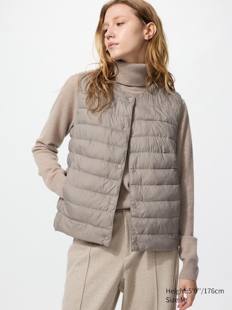 Uniqlo - Puffertech Chaleco Compacto - M Gris Mujer