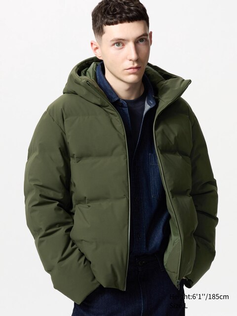 Uniqlo Olijfgroen - Seamless Down Parka - Xs