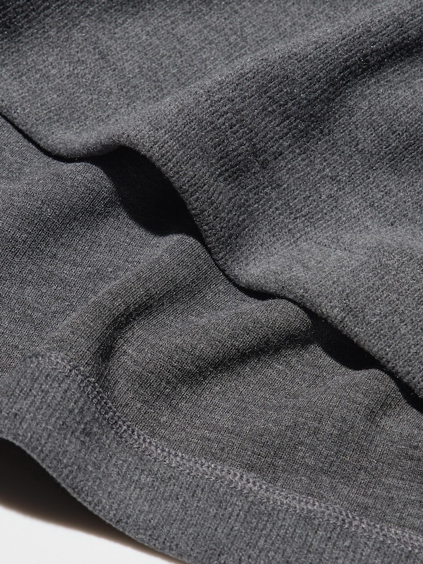 Soft Knit Fleece Ribbed High Neck T-Shirt (Long Sleeve)